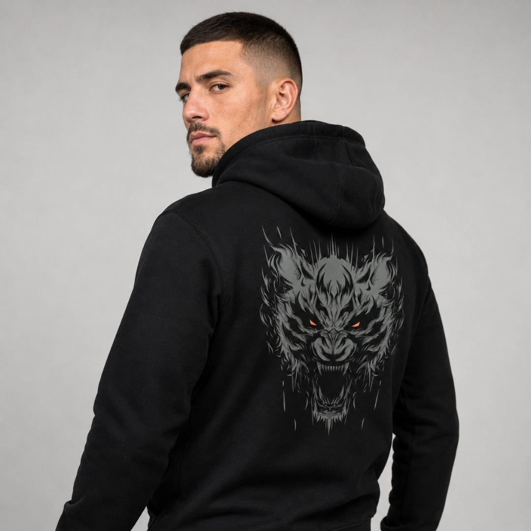 Fumetsu Immortal Tiger Hoodie Black/Orange