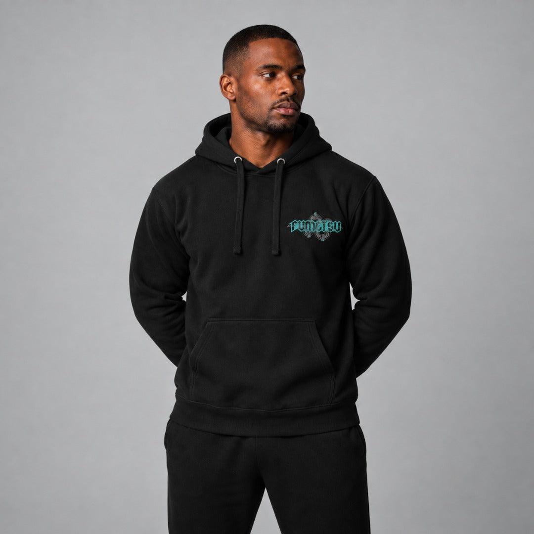 Fumetsu Inked - Snake Hoodie Black/Teal Lifestyle 5