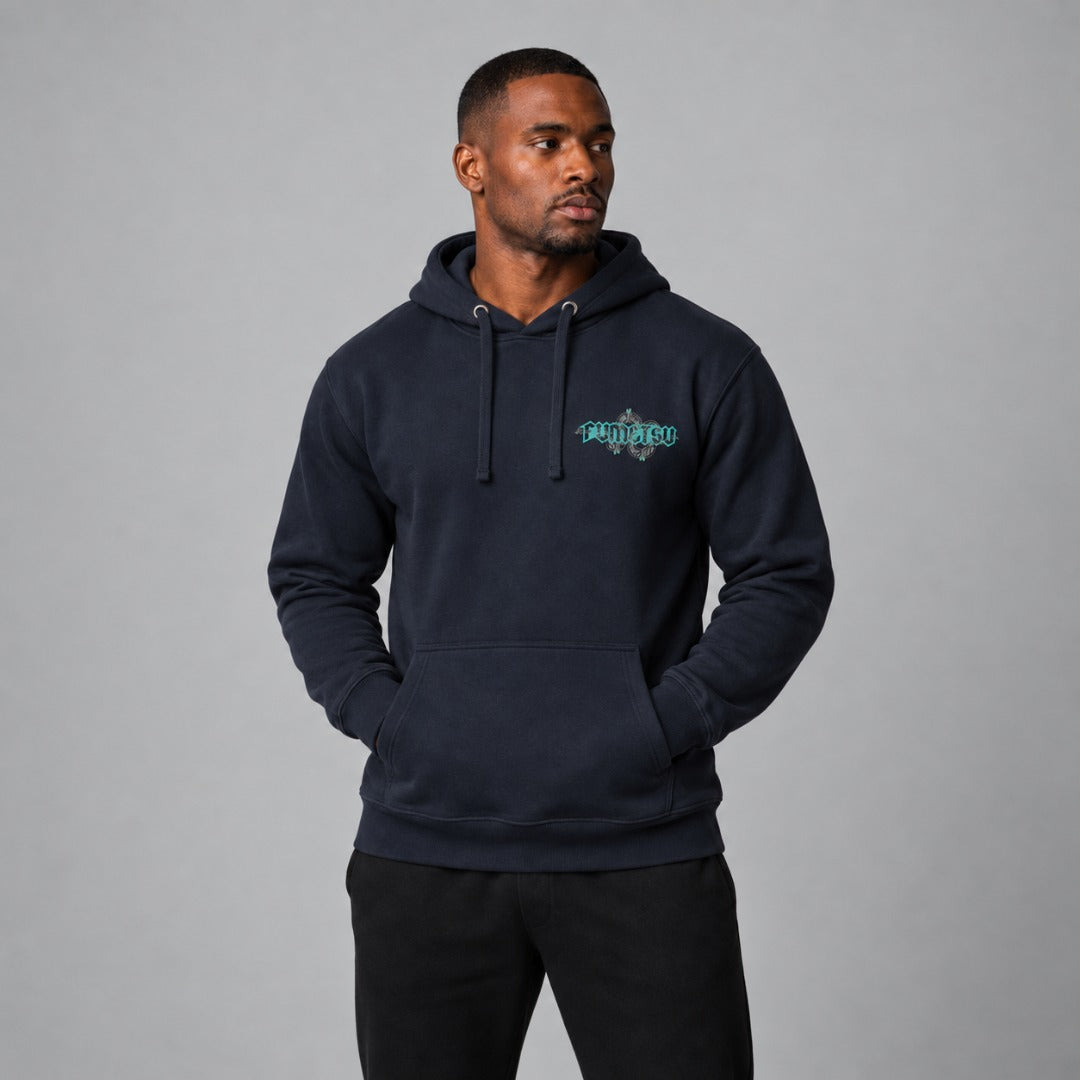 Fumetsu Inked - Snake Hoodie Navy/Teal Lifestyle 2