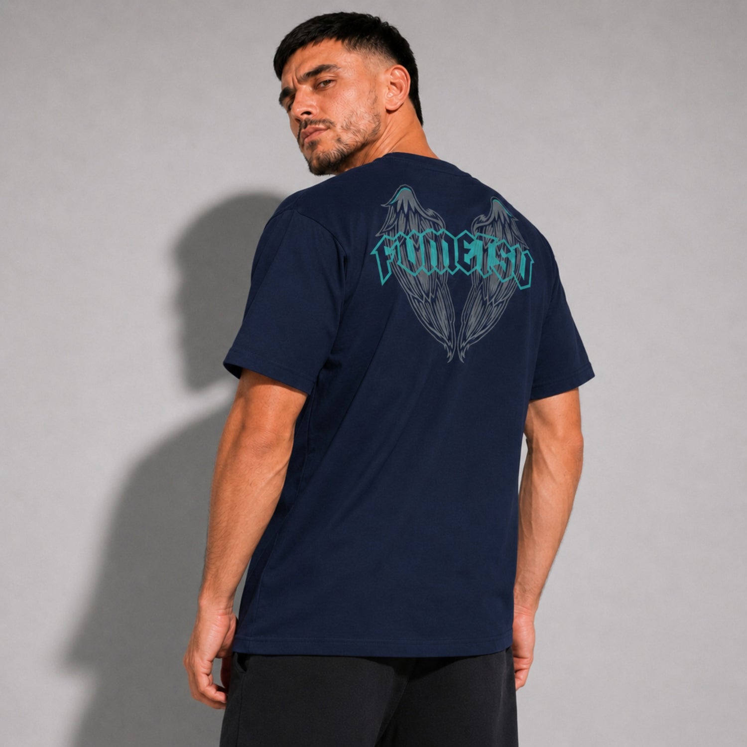Fumetsu Inked - Wings T-Shirt Navy/Teal