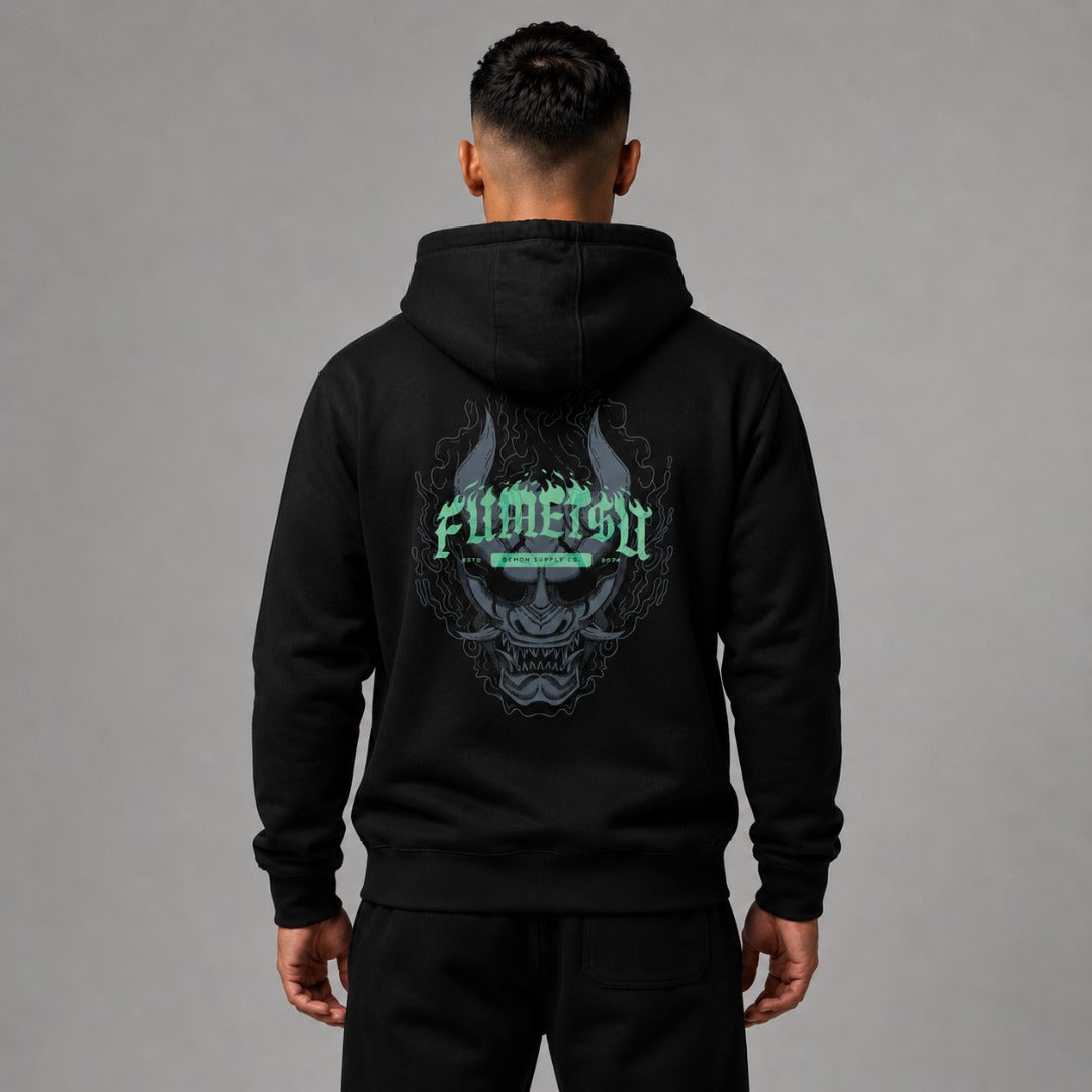 Fumetsu Oni Demon Hoodie Black/Blue