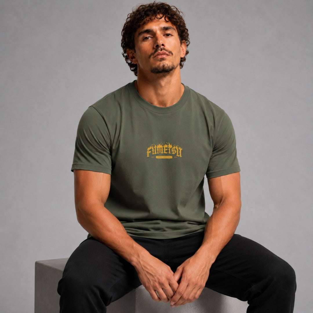 Fumetsu Oni Demon T-Shirt Khaki
