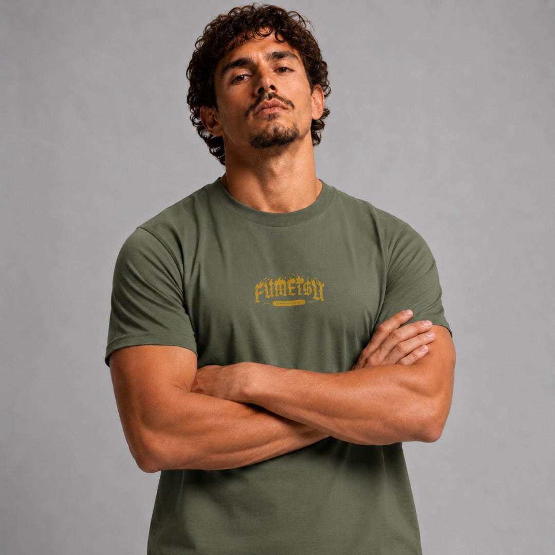 Fumetsu Oni Demon T-Shirt Khaki