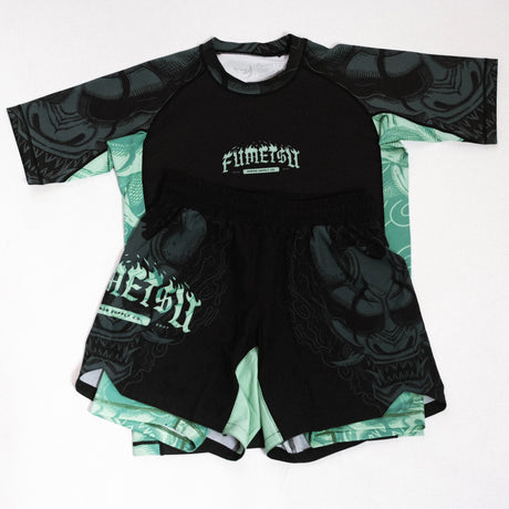 Fumetsu Oni Dual Layer Shorts Black/Blue/Mint