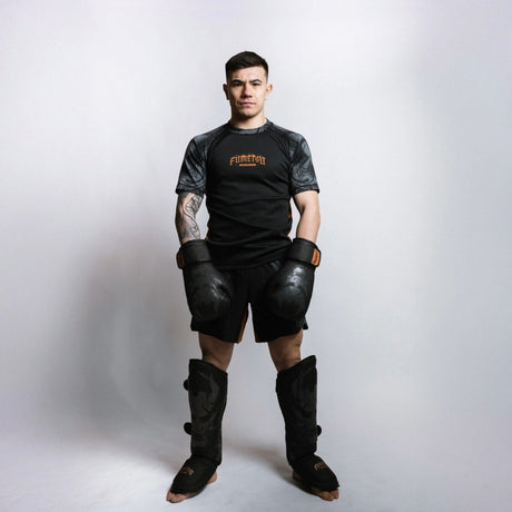 Fumetsu Oni Shin Guards Black/Grey/Bronze Lifestyle 5