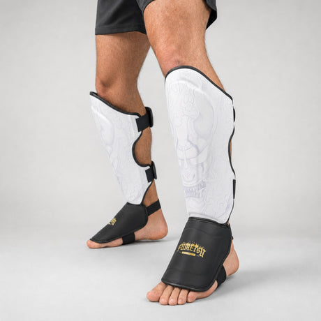 Fumetsu Oni Shin Guards White/Black/Gold Lifestyle 3