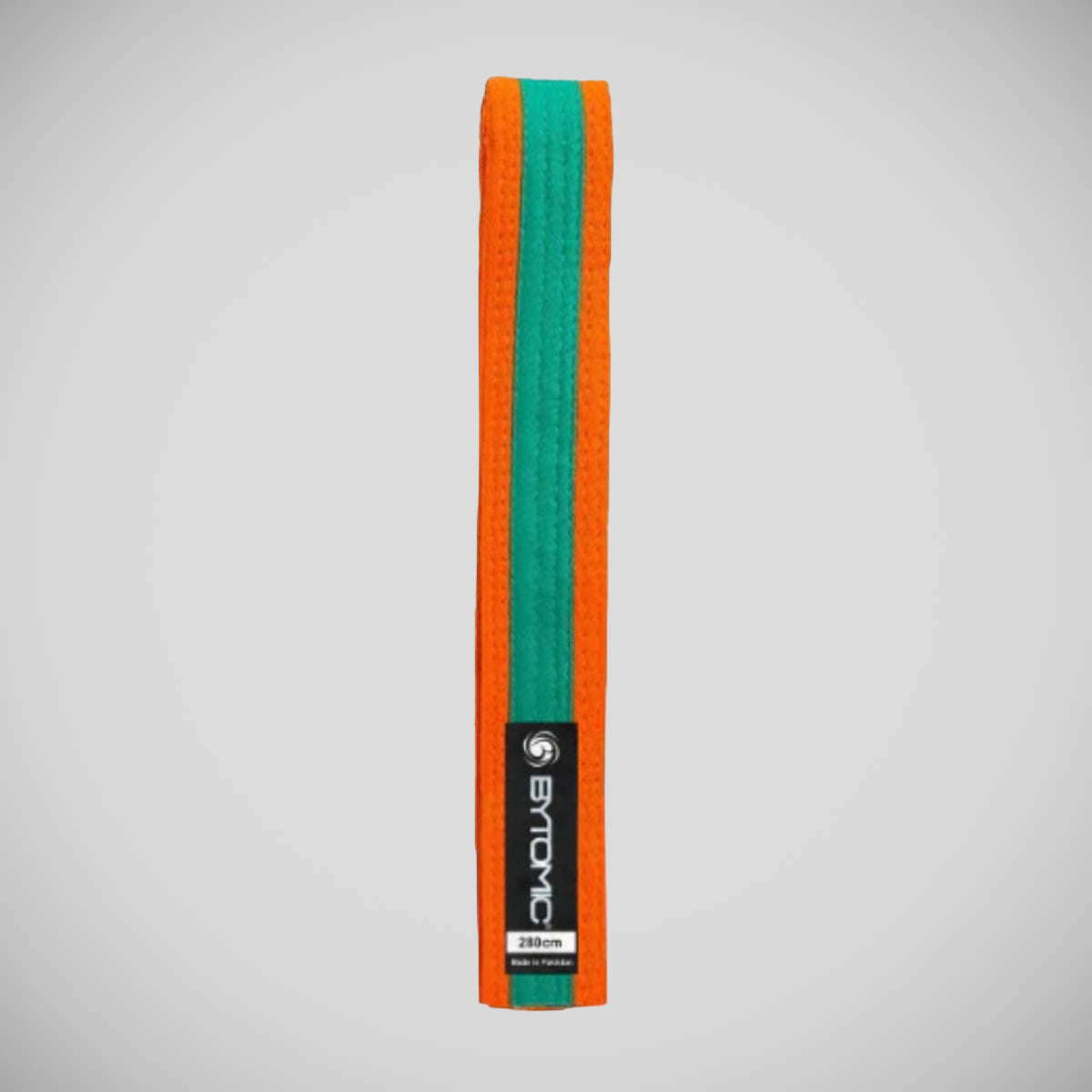 Orange/Green Bytomic 100% Cotton Coloured Stripe Martial Arts Belt