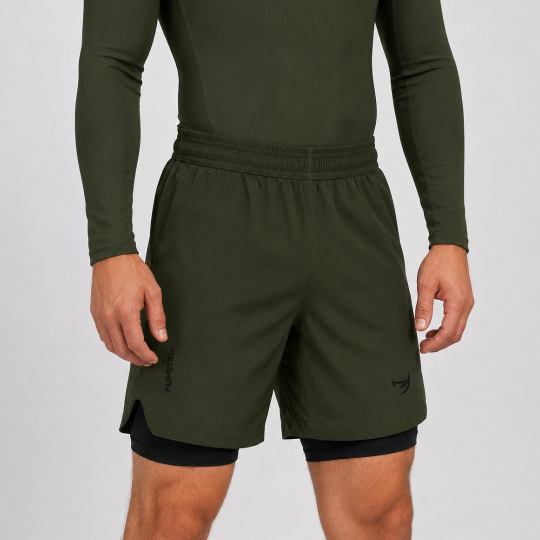 Khaki Fumetsu Origins Dual Layer Shorts