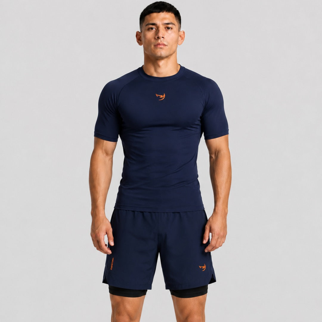 Navy Fumetsu Origins Dual Layer Shorts