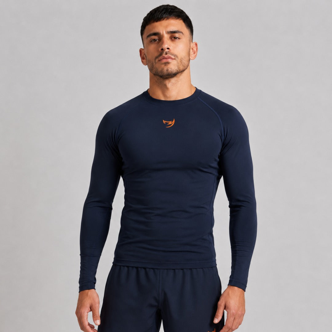 Navy Fumetsu Origins Long Sleeve Rash Guard
