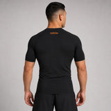 Fumetsu Origins Short Sleeve Rash Guard Black/Orange