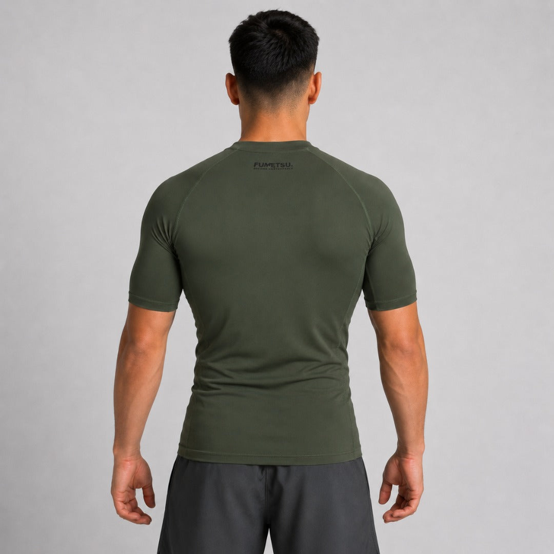 Khaki Fumetsu Origins Short Sleeve Rash Guard