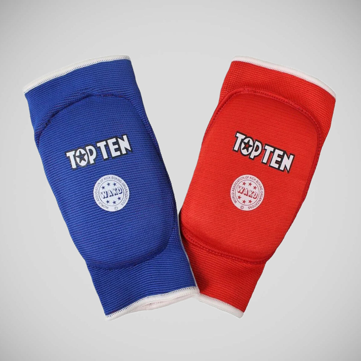 Red/Blue Top Ten WAKO Reversible Elbow Guards