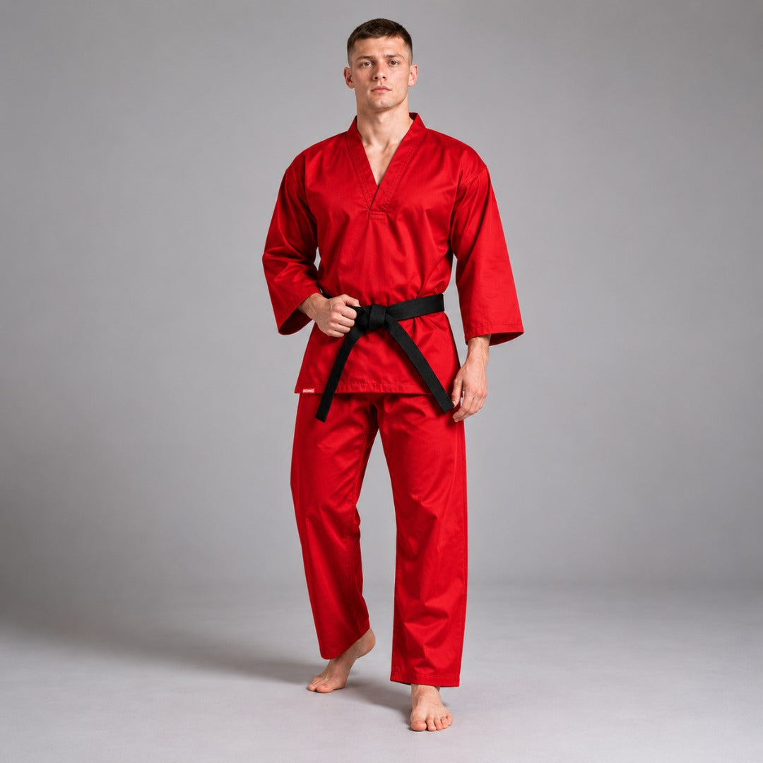 Red Bytomic Red Label V-Neck Adult Martial Arts Uniform
