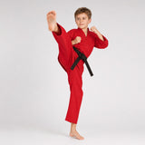 Red Bytomic Red Label V-Neck Kids Martial Arts Uniform