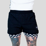 Roll Supreme The Finisher 2 in 1 Jiu Jitsu Shorts Black/White