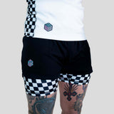 Roll Supreme The Finisher 2 in 1 Jiu Jitsu Shorts Black/White