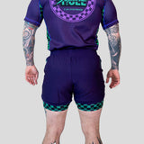 Roll Supreme The Finisher 2 in 1 Jiu Jitsu Shorts Purple/Green