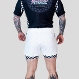 Roll Supreme The Finisher 2 in 1 Jiu Jitsu Shorts White/Black
