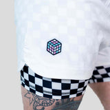 Roll Supreme The Finisher 2 in 1 Jiu Jitsu Shorts White/Black
