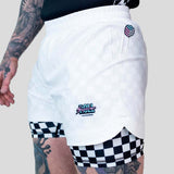 Roll Supreme The Finisher 2 in 1 Jiu Jitsu Shorts White/Black