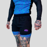 Roll Supreme The Butcher 2 in 1 Jiu Jitsu Shorts Blue/Pink