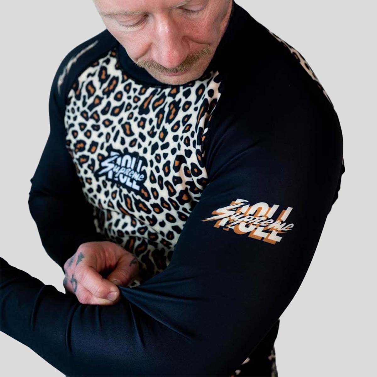 Roll Supreme The Butcher Long Sleeve Rash Guard Yellow/Brown
