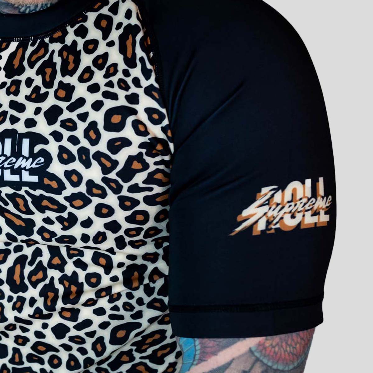 Roll Supreme The Butcher Short Sleeve Rash Guard Yellow/Brown
