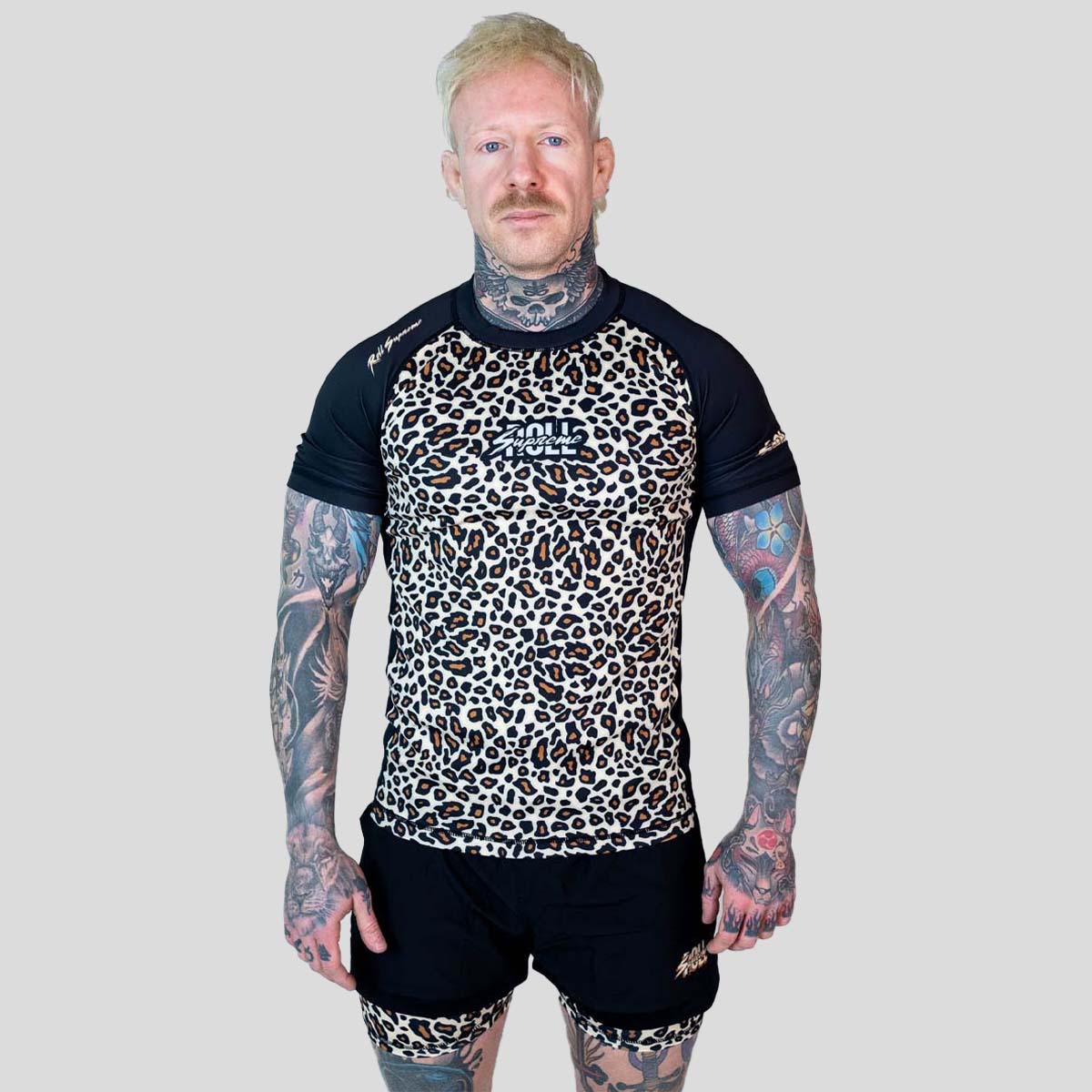 Roll Supreme The Butcher Short Sleeve Rash Guard Yellow/Brown