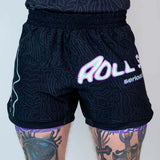 Roll Supreme The Rave Ultraviolet Brain Freeze 2 in 1 Jiu Jitsu Shorts
