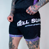 Roll Supreme The Rave Ultraviolet Brain Freeze 2 in 1 Jiu Jitsu Shorts