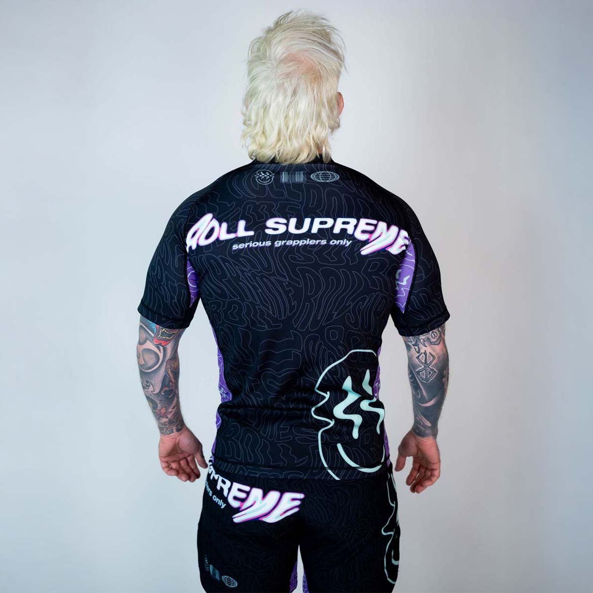 Roll Supreme The Rave Ultraviolet Brain Freeze Short Sleeve Rash Guard