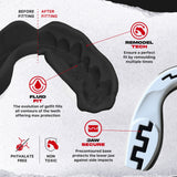 Black/White SAFEJAWZ Extro Series Skull Mouthguard - view 3