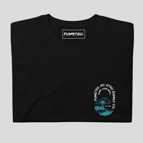 Fumetsu Surf and Roll T-Shirt Black Folded