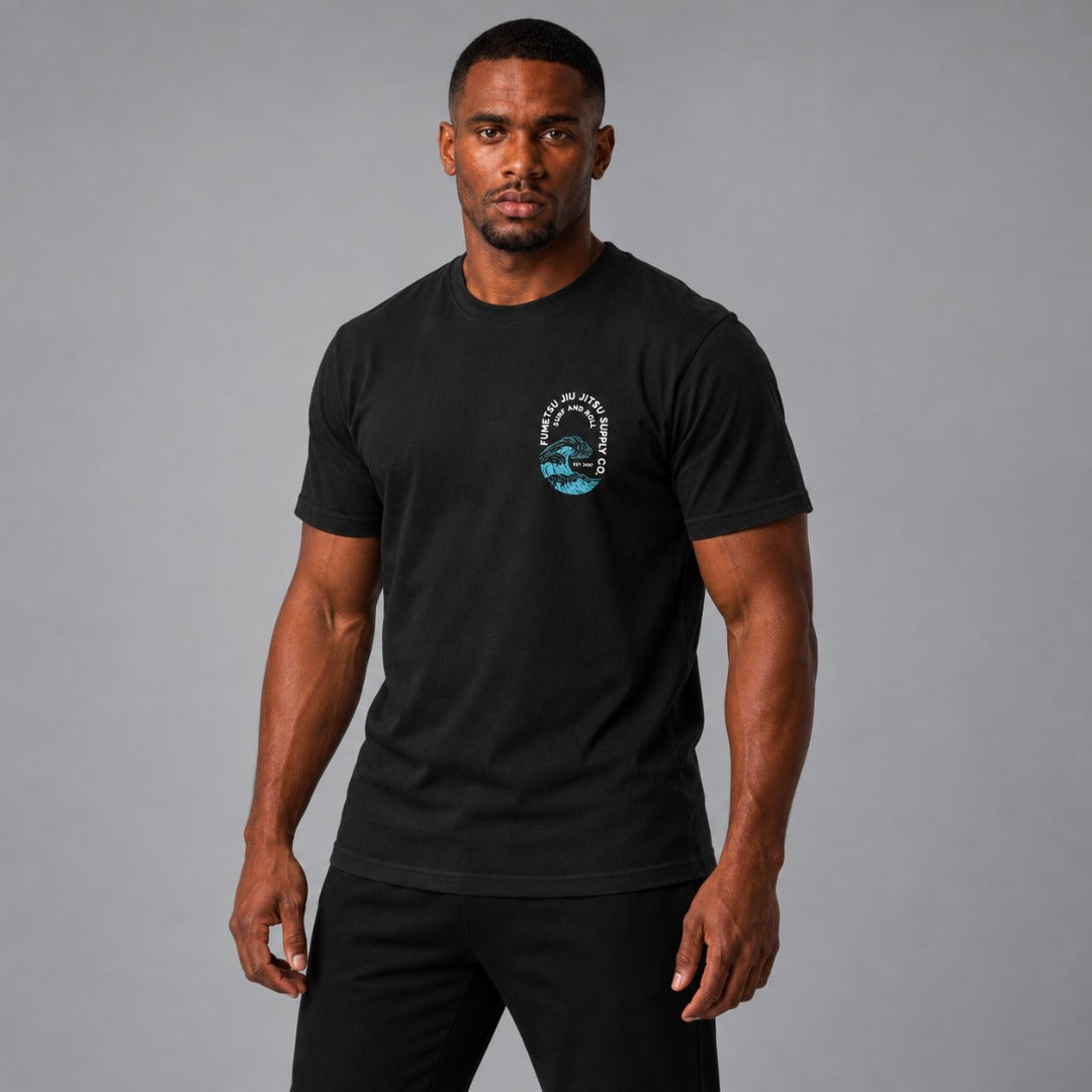 Fumetsu Surf and Roll T-Shirt Black 1