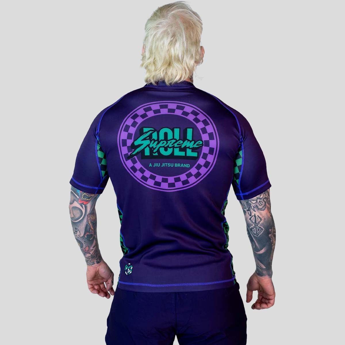 Roll Supreme The Finisher Short Sleeve Rash Guard Purple/Green