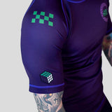 Roll Supreme The Finisher Short Sleeve Rash Guard Purple/Green
