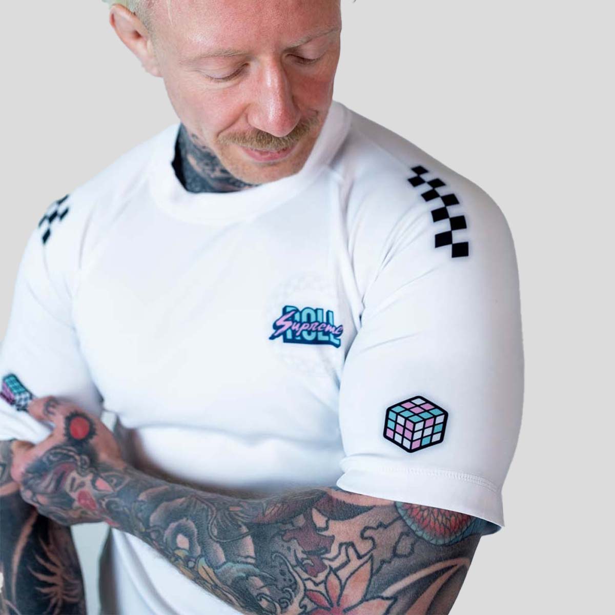 Roll Supreme The Finisher Short Sleeve Rash Guard White/Black