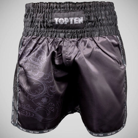 Top Ten Dragon Kickboxing Shorts Black/Black