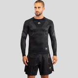 Venum Nexus Long Sleeve Rash Guard Black/Silver