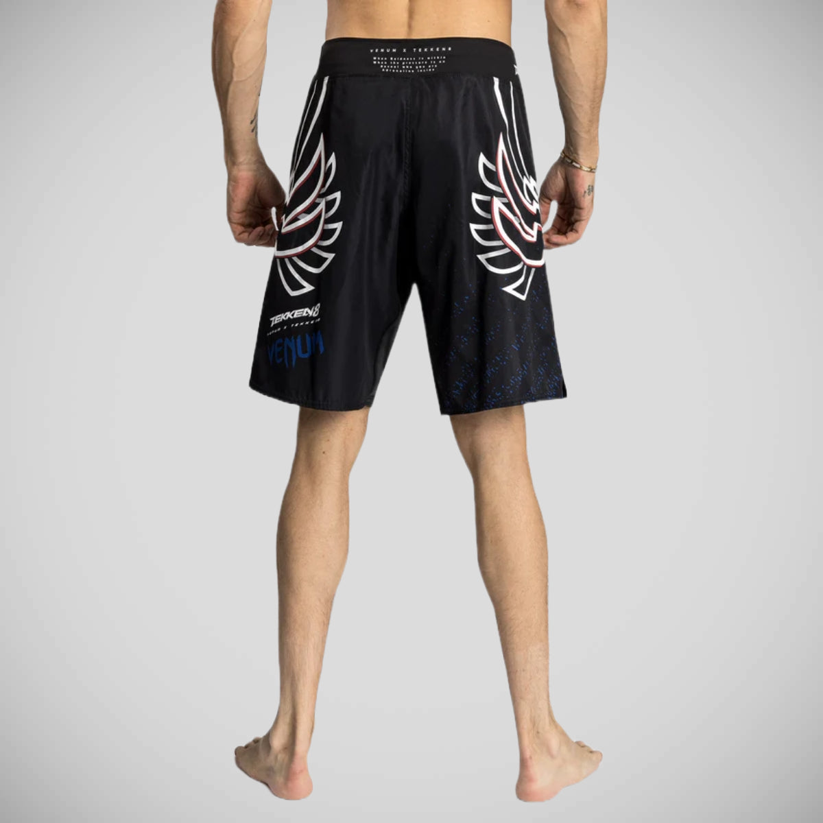 Venum x Tekken 8 Jin Kazama Fight Shorts Black/White from Bytomic