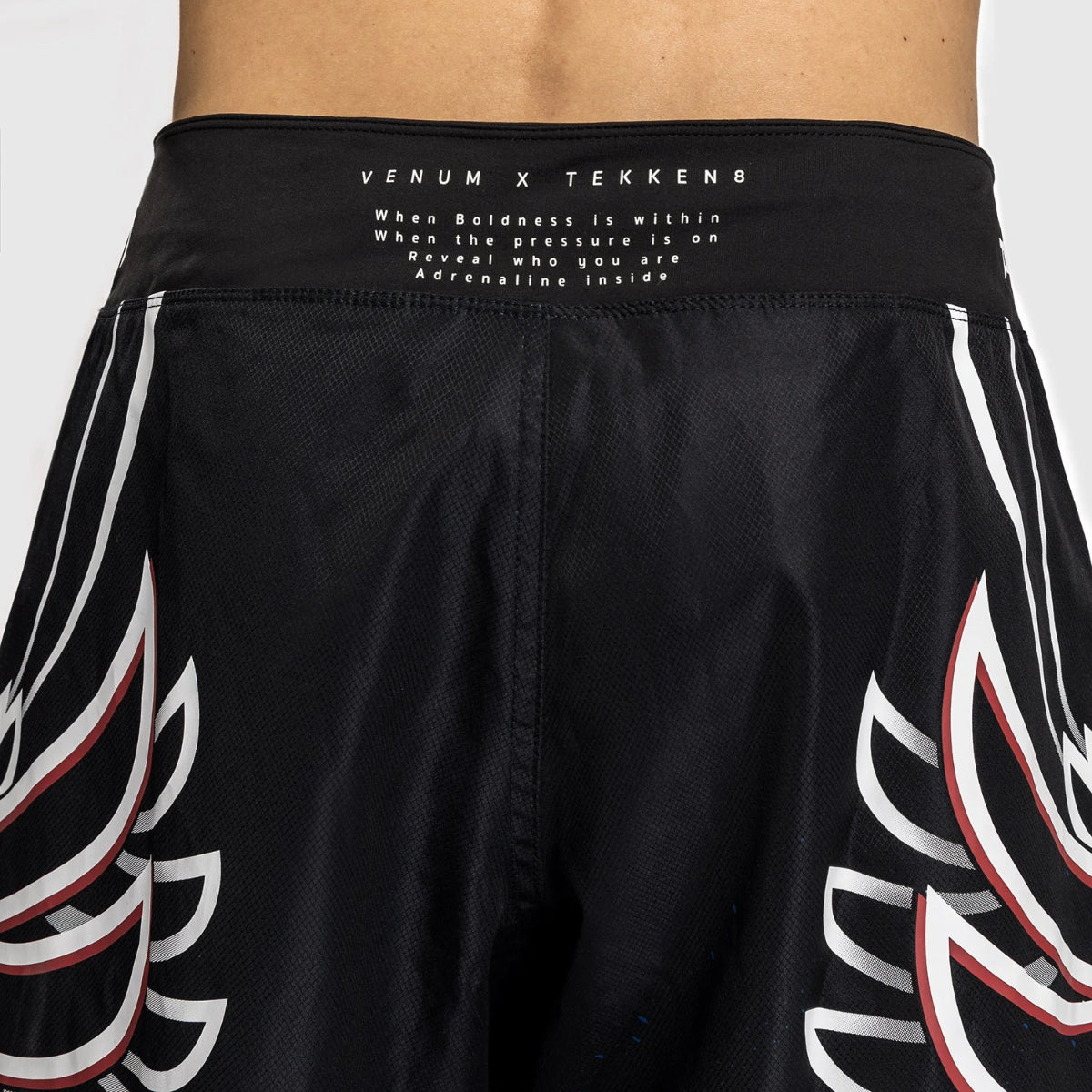 Venum x Tekken 8 Jin Kazama Fight Shorts Black/White from Bytomic
