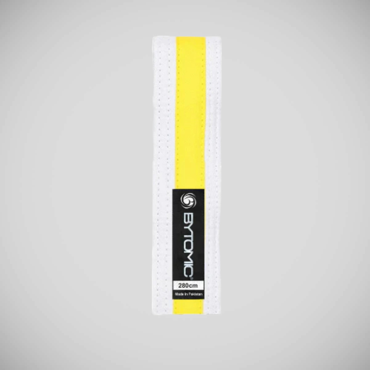 White/Yellow Bytomic Kids 100% Cotton Martial Arts Belt