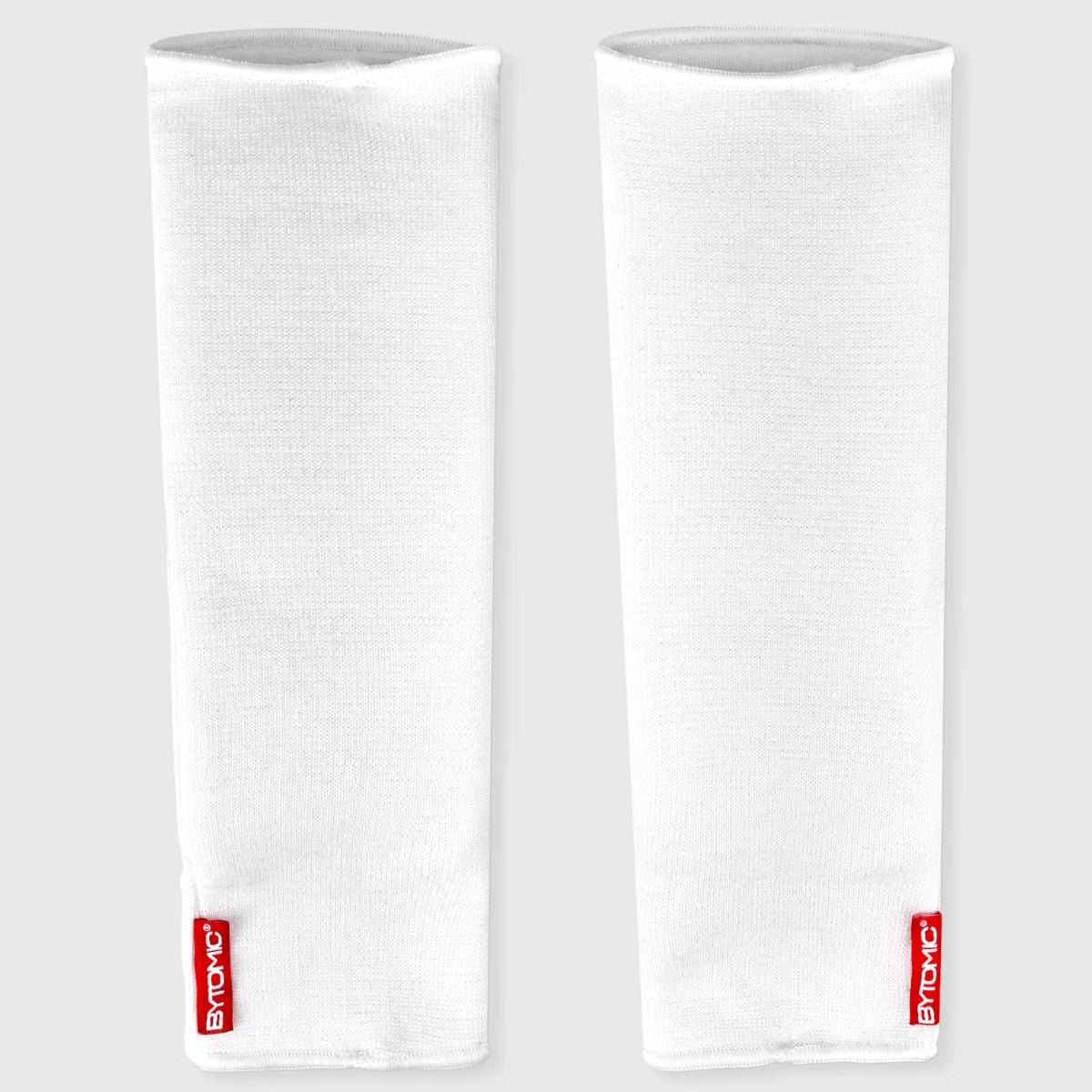 White/Black Bytomic Red Label Elasticated Shin Guards