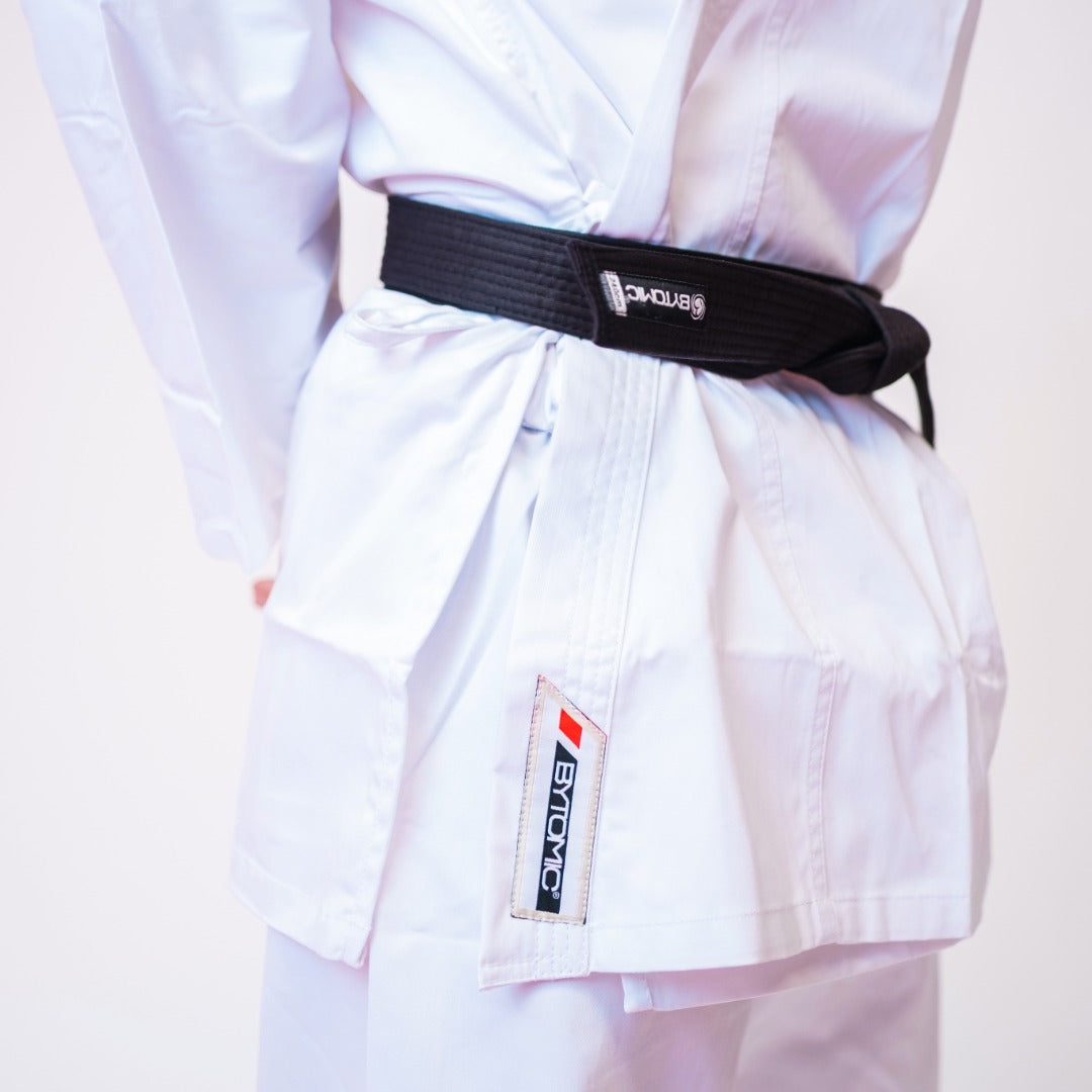 White Bytomic Red Label 7oz Cotton Kids Martial Arts Uniform