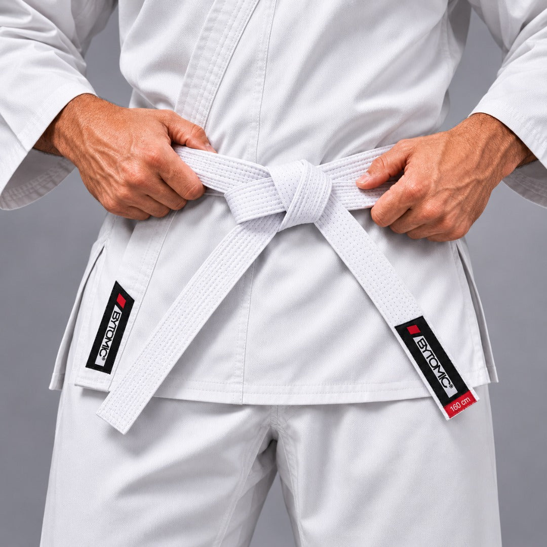 White Bytomic Red Label 7oz Lightweight Adult Karate Uniform
