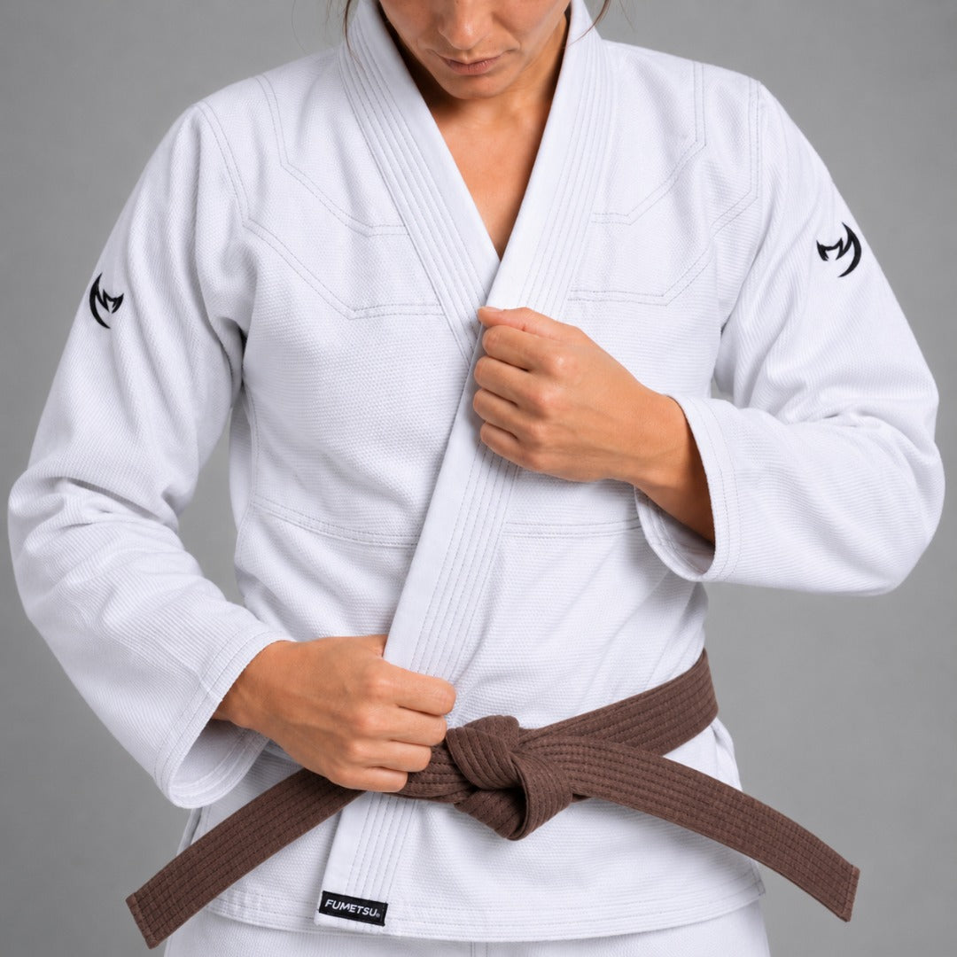 White/Black Fumetsu Womens Ghost V-Lite BJJ Gi