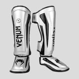 Venum Elite Stand Up Shin Guards Silver/Black