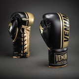 Venum Shield Pro Boxing Gloves with Laces Black/Gold - front