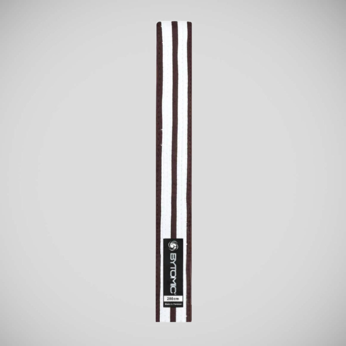 Brown/White Bytomic 100% Cotton Double Stripe Belt